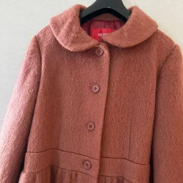 핑크하우스 오렌지 브라운 롱 코트 뒷면 리본 포함 미사용 새상품 택 없음