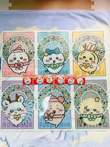 세븐 치이카와 (먼작귀) 클리어 파일 캔 거울 컴프 세트