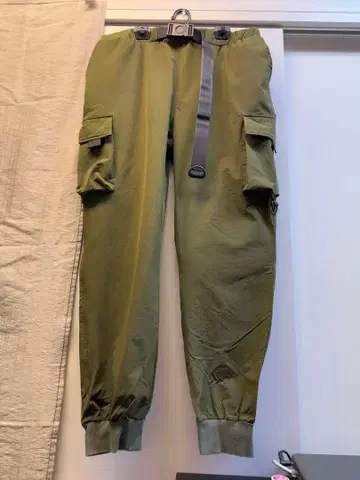 남녀 공용 스토리지 카고 팬츠 올리브 그린