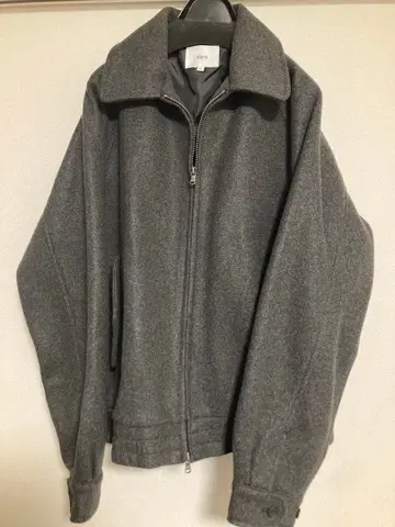 Bleme M 사이즈 더블 지퍼 멜톤 해링턴 자켓 턱끈 포함