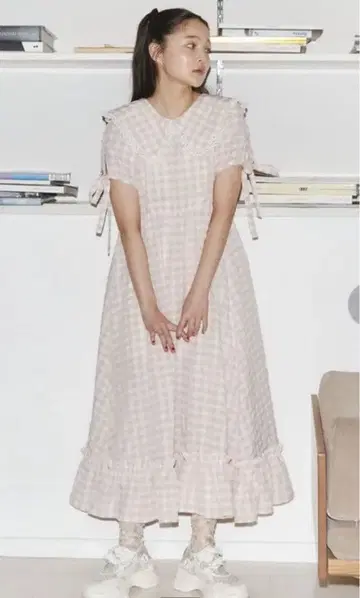 merry jenny 깅엄 리본 원피스