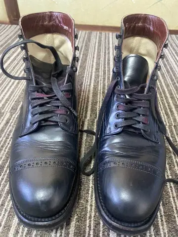 Scye Footwear 부츠 블랙 가죽 신발 24cm