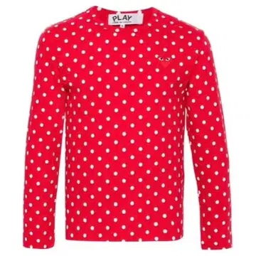 PLAY 도트 무늬 긴팔 T셔츠