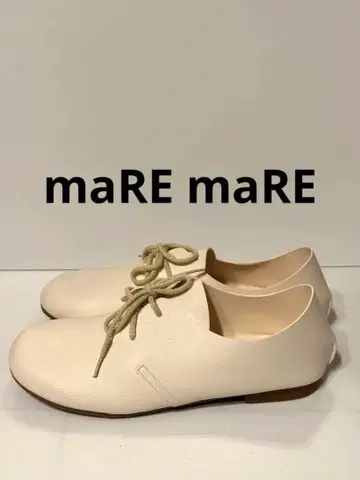미착용 마레마레 레이스업 슈즈 화이트 L