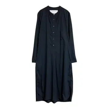 틱카 TICCA 소메로스사 밴드 카라 셔츠 원피스 F 블랙