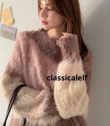 classicalelf 포근한 웨이브 패턴 니트