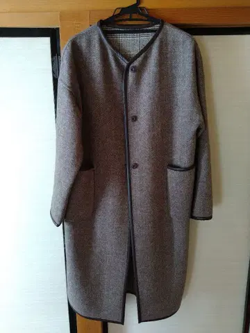 리버서블 롱 코트 사이즈 38