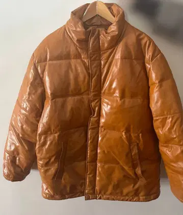 Canyon de Chelly 가죽 다운 자켓 카멜 계열 레어