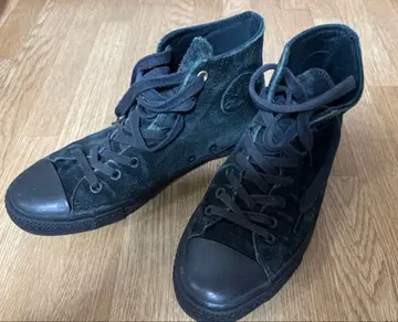 CONVERSE 스웨이드 블랙 하이컷 스니커즈