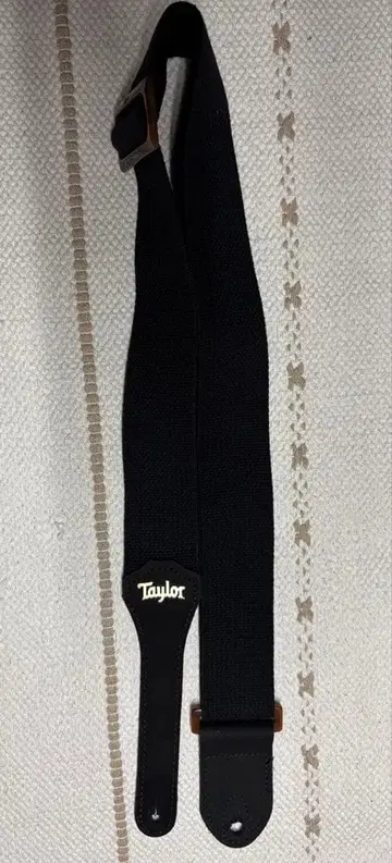 Taylor 코튼 2인치 기타 스트랩 - 블랙