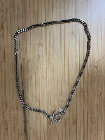 실버 토글 클래스 목걸이 약 50cm