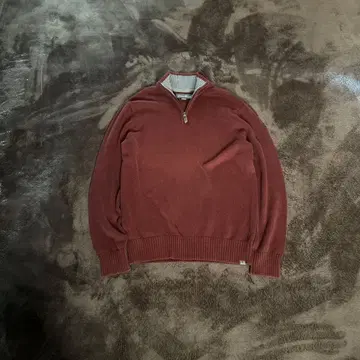 Eddie Bauer 니트 스웨터 코튼 니트 하프 지퍼 y2k