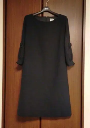 Rene 르네 베이직 소매 리본 7부 소매 원피스 34