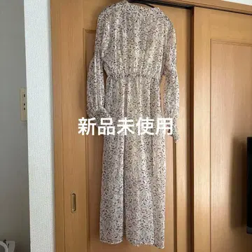 플라워 프린트 긴팔 원피스