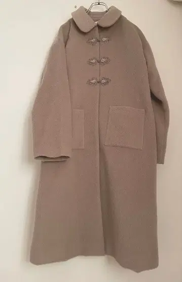 merry jenny 베이지 라운드 컬러 롱 코트