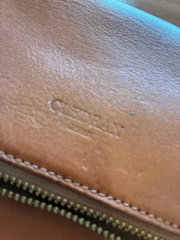 CEDRAN 브라운 가죽 클러치백