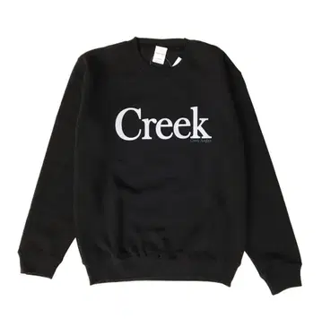 새상품 Creek Anglers 블랙 크루넥 스웨트 트레이닝복/M