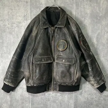 KADOYA FORCE MACEES 가죽 자켓 두꺼운 페이드 A2