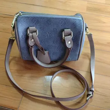 빈티지풍 데님 프린트 숄더백