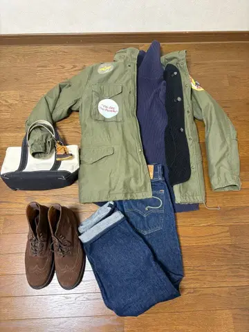 올리브 드라브 밀리터리 자켓