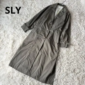 SLY 롱 코트 트렌치풍 벨트 포함 FREE 카키