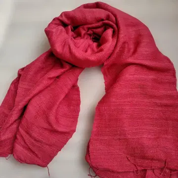 라오스 실크 스톨 빨간색 빅