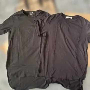 ATON 블랙 반팔 T셔츠 2장 세트