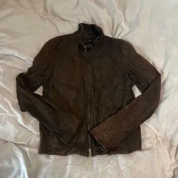 Le Verseau Bleu 가죽 자켓 브라운 구제 의류 M 사이즈