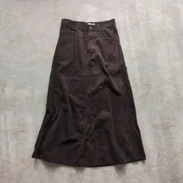 프레임워크 FRAMeWORK 코듀로이 롱 스커트 브라운