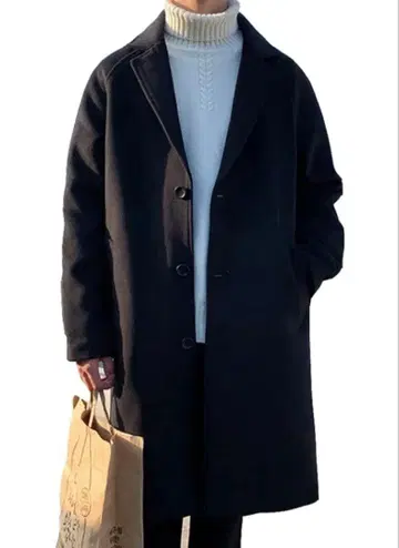 코트 남성용 겨울 의류 롱 체스터 코트 트렌치코트 아우터