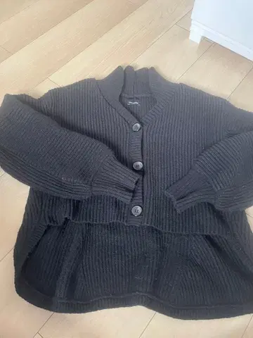 LEANN MOMENT 변형 니트 가디건