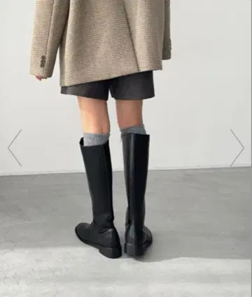 Elmar(엘마르) 블랙 롱 부츠 가죽 100%