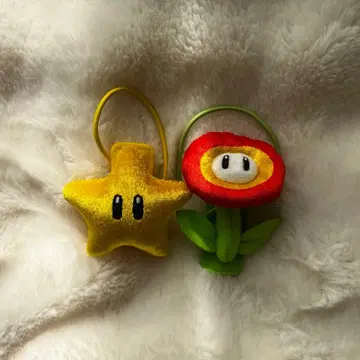 슈퍼 마리오 스타 머리끈 헤어 클립 세트