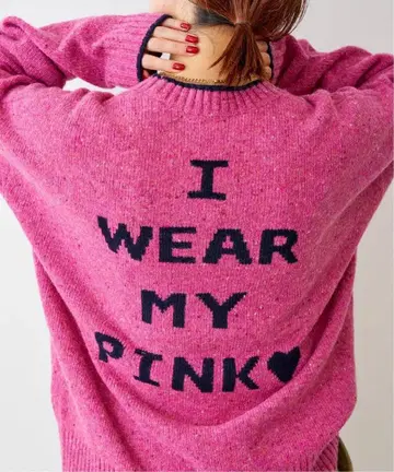 인타샤 로고 니트 풀오버 미사용품