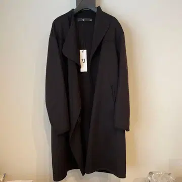 택 포함 새상품 UNIQLO 다크 브라운 캐시미어 블렌드 노카라 코트 M