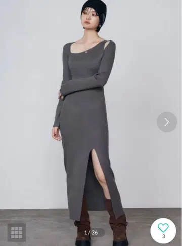 EMODA 미사용 새상품 롱 원피스 그레이