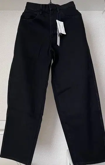 블랙 와이드 팬츠 여성용 청바지