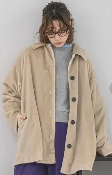 JEANASIS 퍼 스텐카라 코트