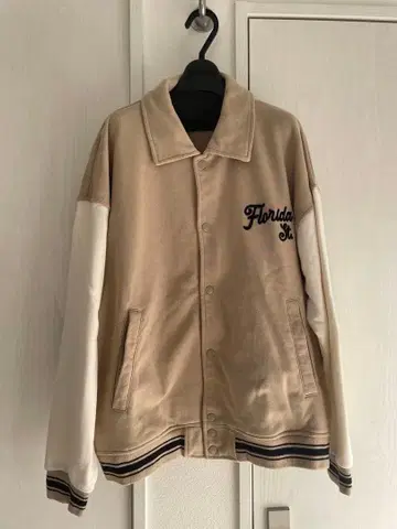 Back Number 바시티 자켓 베이지