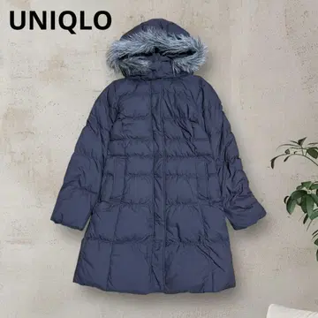 새상품급 UNIQLO 라이트웨이트 다운 후디드 코트 M 브라운