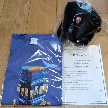 Google Play 메모리얼 던전 FGO 티셔츠 캡