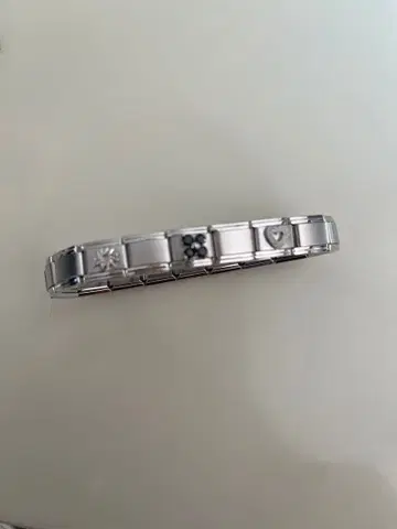 메싸지오 비비에피 신축성 팔찌 참 하트 클로버