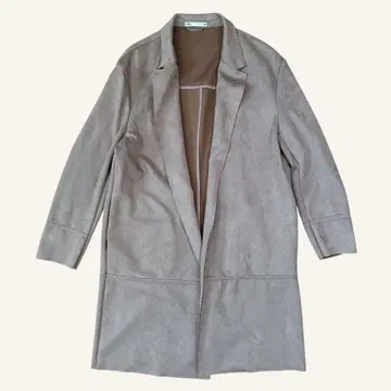 ZARA 스웨이드풍 체스터 코트 브라운 계열 XL 사이즈