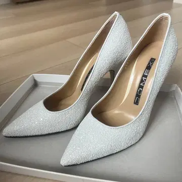 COMEX 화이트 라메 하이힐