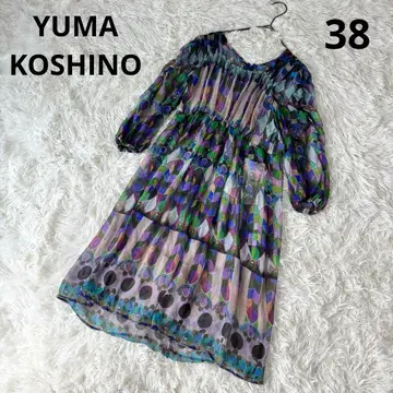 YUMA KOSHINO 시어 원피스 38 언더 드레스 없음