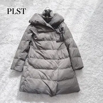 PLST 워셔블 2WAY 넥 롱 다운 코트 숄카라 여배우 옷깃