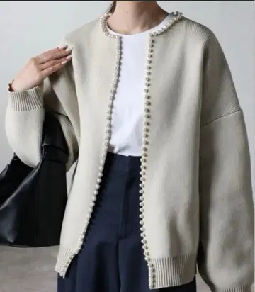 펄 가디건 sakishimatokyo 아이보리 FREE 사이즈