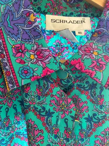 SCHRADER 꽃무늬 긴팔 셔츠 원피스