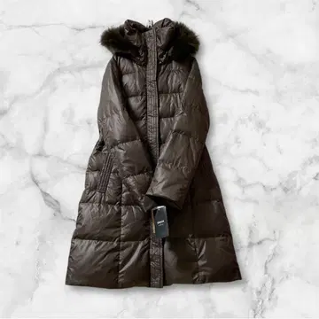 새상품 도쿄스타일 GRADE 롱다운 코트 A라인 브라운