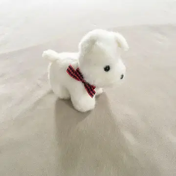 레트로 봉제 인형 슈나우저 개